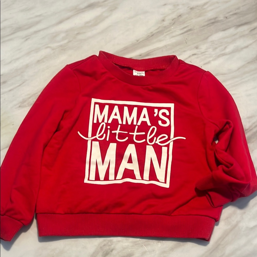 Red Mama's Little Man Sweatshirt